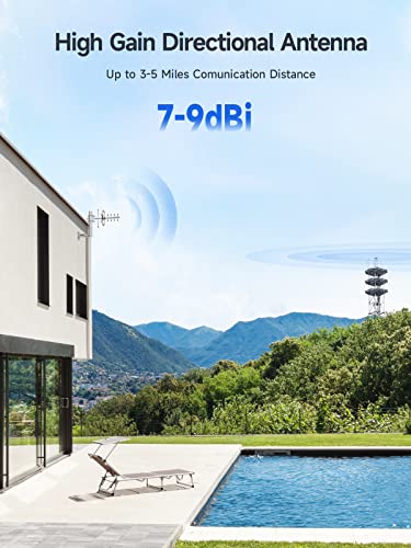 Image of Directional Yagi Antenna for Cell Phone Signal Booster /Cellular Repeater with SMA Female Connector 7-9 dBi 4G LTE Broadband 698-2700 Mhz Outdoor Antenna Universal