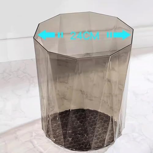 Cesta de basura creativa para dormitorio papelera transparente 4