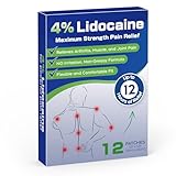 Uposiut Lidocaine 4% Patches, Extra Strength Lidocaine Patches, for Neck, Shoulder, Back, Knee, and Ankle Muscles, 12-Hour Effectiveness Y26L5-20 Patches