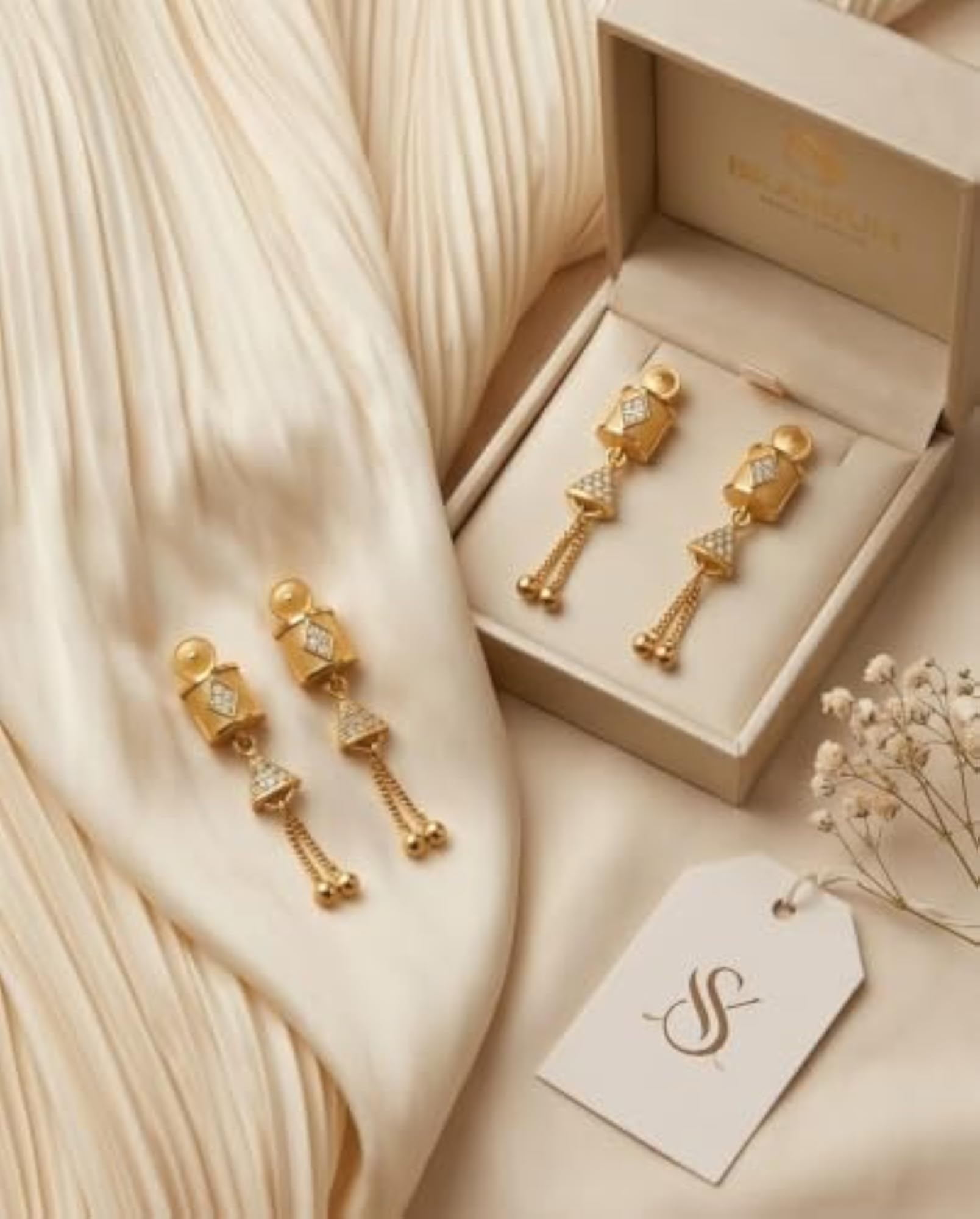 Micro Gold Plated Jhumki Earrings Set