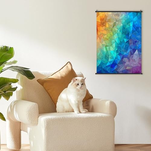 Poster en toile imperméable élégant art mural arc-en-ciel de qualité