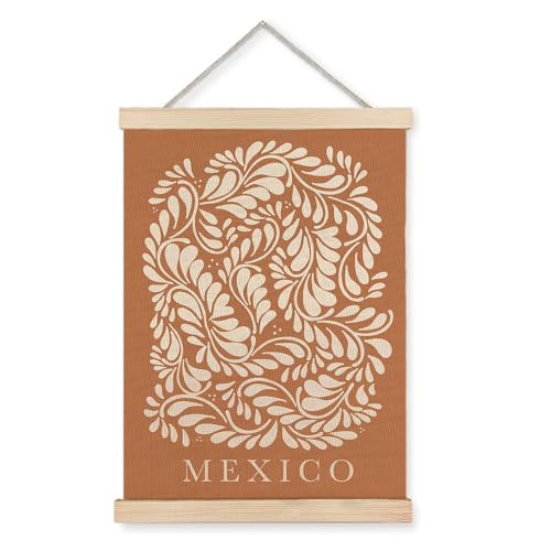LUVADIAN Modern Mexican Wall Art, Talavera Tiles Poster Hanger Frame, Mexican Decor for Home, Mexicans Art Wall Decor, Mexico Floral Wall Art, 12x16 Inches