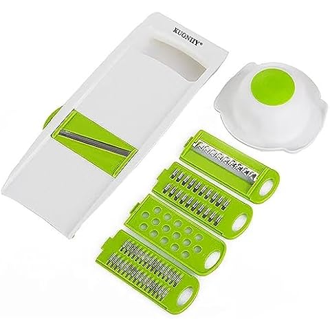 KUONIIY Professional Food Slicer, Lightweight, Easy to Clean, Anti-injury Design Cover