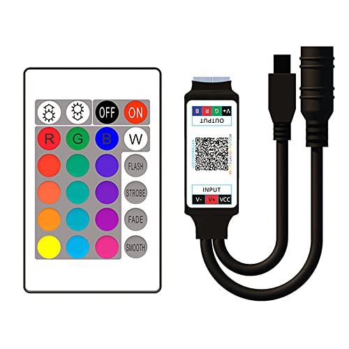 Controlador Bluetooth RGB 24 teclas para tira LED miniatura 1