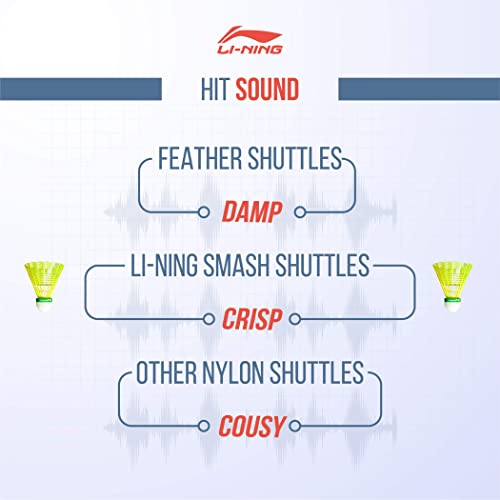 Li-Ning Smash Nylon Badminton Shuttlecocks (Yellow, Slow Speed) | Extreme Durability | Synthetic Cork 9 41t5SIvV+OL