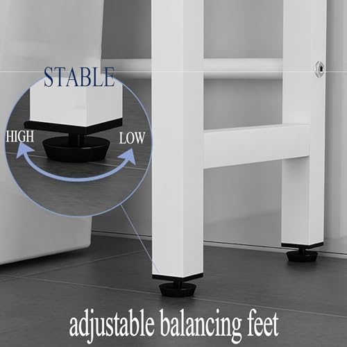 No-Drill Bathroom Shelf Over Toilet - Sturdy Freestanding Organizer with 1/2/3 Shelves for Laundry Room & Restroom - Essential Storage Solution for Bathroom Organization!