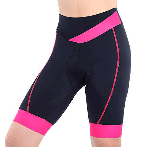 beroy Bike Shorts with 3D Gel Padded,Womens Gel Cycling Shorts(XXXL,red)