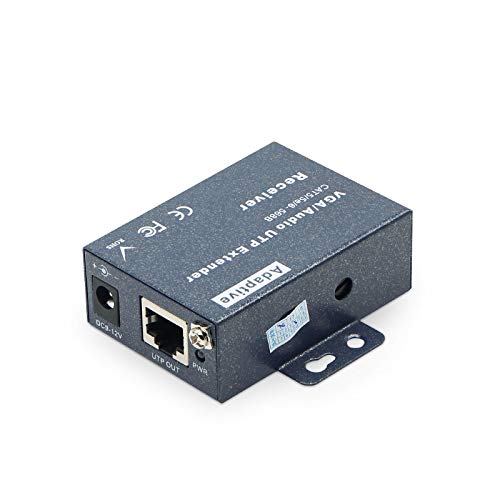 Gimax VGA extender receiver 100M range, single cable signal amplifier, VGA - RJ45 video extender - (Color: Receiver 100M range)