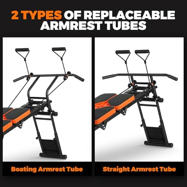 Multifunctional Indoor Home Gym Workout, Foldable Total Full Body Strength Training Fitness Exercise Equipment, All in one Workout Station with 4 Resistance Levels Over 80 Exercise Options