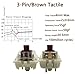 Zjmehty Gateron G Pro 3.0 Brown Switches for Mechanical Keyboard,3-Pin 55gf Tactile Feel/Pre-Lubed/Pin-Enhanced Switches(90pcs,Brown,3-Pin)