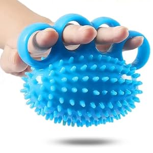 Finger Exerciser Finger Exerciser Grip Ball Squeeze Balls Stress Balls Strength Trainer Hand Exercise Ball for Elderly People Adults and Children(Blue)