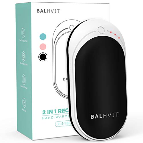 Balhvit 3s Quick Heating Rechargeable Hand Warmer, 5200mAh 4-8H Long-Lasting Electric Hand Warmer Heater, USB Battery Pocket Hand Warmers Reusable, Portable Power Bank, Tech Gifts for Christmas/Hunt