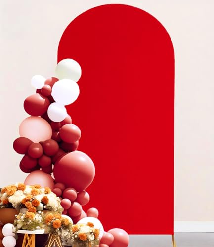 Funda para arco de fondo fotográfico 6 FT Roja miniatura 7