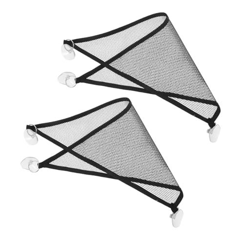 VILLFUL 2個入り 爬虫類用ハンモック 通気性メッシュ素材 吸盤付き吊り下げ式 フトアゴヒゲトカゲ ヒョウモントカゲモドキ カメレオン 飼育ケージ対応