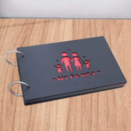 Qianly Álbum de Fotos de Scrapbooking, Livro de Memórias, 2 Argolas, Fichário, álbuns de Fotos Faça