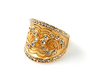 Glamourzone Glamourzone Damen Ring "Aphrodite" Strass vergoldet