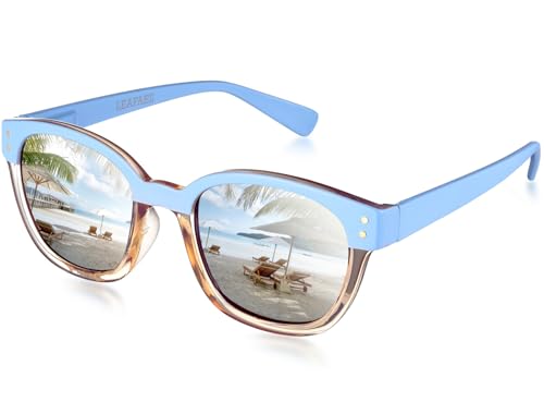 Leafael Polarized Retro Square Sunglasses