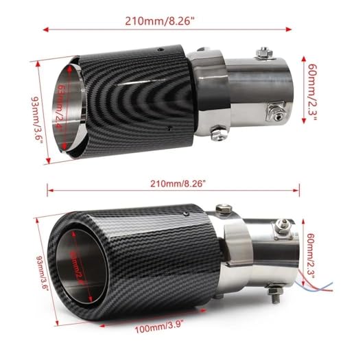 Embout silencieux d'échappement universel TP-1009-ZJ-BL pour une finition parfaite - 3
