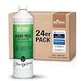Bio-Chem® Haar-Weg Abflussfrei – Abflussreiniger EXTRA STARK – 24x1000 ML - Bis zu 15 Anwendungen je Flasche Rohrreiniger – Extrem effektiv & materialschonend gegen Verstopfungen & Haare - Made in DE