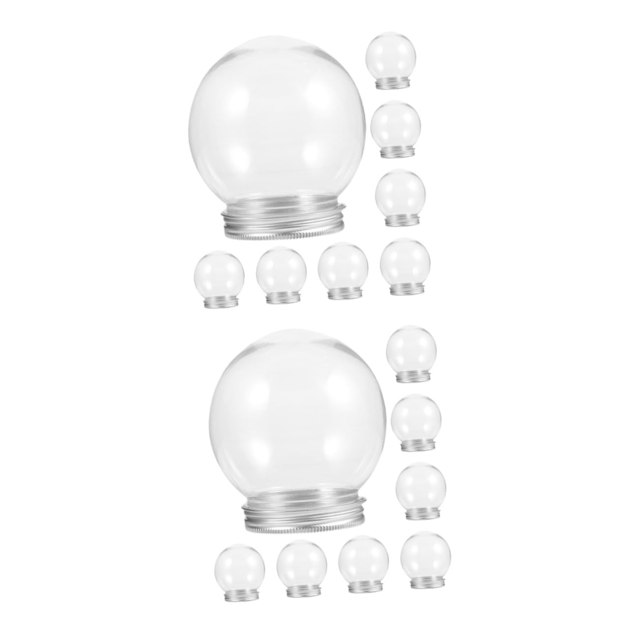 Globe de transparente RORPOIR de 16 piezas, botellas rellenables para Navidad