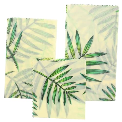 EPIGEIST 3個 蜂蜜の香り漂う食品用蜜蝋包装紙 オイルプルーフでベーキング対応 クッキーやパンも包める再利用可能な環境配慮型ワックスペ