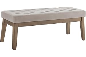 24KF Velvet Upholstered Window Chair with Solid Wood Leg