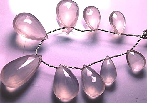 Quartz rose de Madagascar poire pour remplacer vos petits pendentifs sans éclat