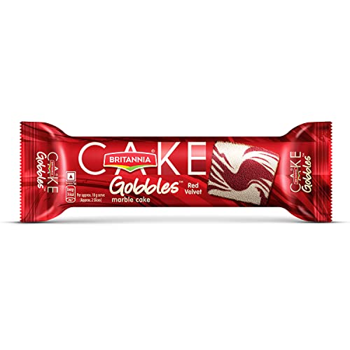 Image of Britannia Gobbles Cake Marble Red Velvet Cake, 110+12=122 gm