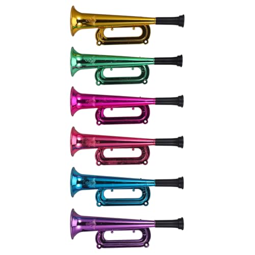DECHOUS 12Pcs Portable Cheering Horns Plastic Trumpet for Parties Events Soccer Games and Celebrations Lightweight Musical Instruments