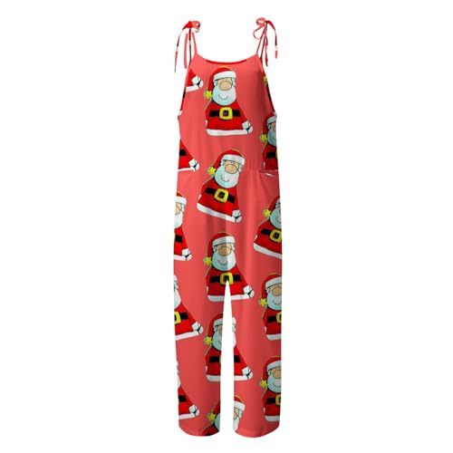 Mono de Navidad para mujer con estampado de muñeco de nieve y tirantes ajustables 2