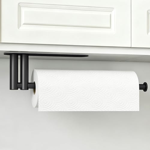 Paper Towel Holder Under Cabinet, Upgraded Dual-Rod...