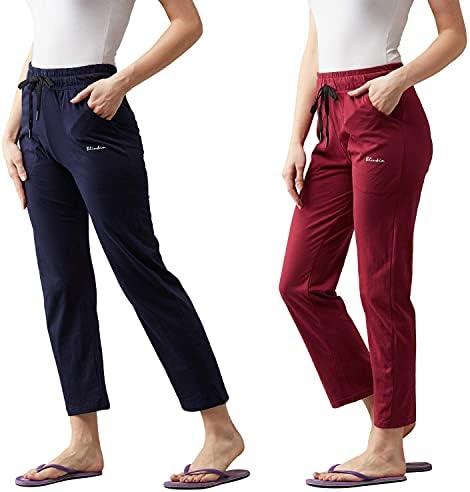 BLINKIN Cotton Pyjamas for Womenเค Combo Pack of 2 with Side Pockets