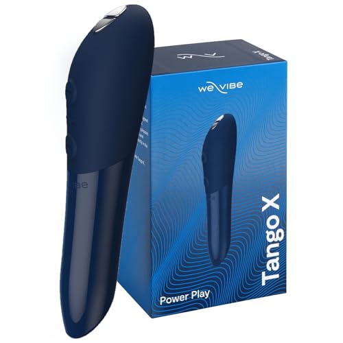 We-Vibe Tango X Bullet Vibrator Sex Toy | Adult Toys for Women & Couples | Vibrating Sex Toy for Her | Mini Clitoris Stimulator | 8 Intensity Levels | Gifts for Women | Waterproof | Blue