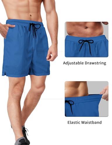 Buauty 2 Pack Mens Athletic Shorts 5 Inch Inseam Workout Gym Running Shorts for Men Quick Dry Summer Lightweight Shorts2