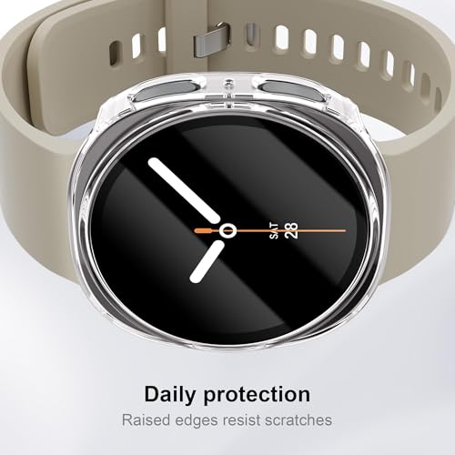 Funda para Samsung Galaxy Watch 8 Funda Protectora 44mm,Paquete 3 PC Película Endurecida para Protector Galaxy Watch 8 44mm para Mujer Hombre,Accesorios Galaxys Watchs 8, Protectora para Smartwatch 8 - imagen 5