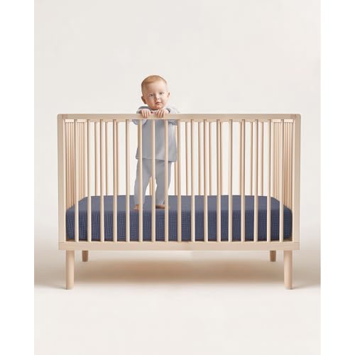 Image of lulumoon Baby Muslin Crib Sheets - Toddler Cotton Fitted Crib Sheets Neutral for Boys and Girls 2Pack