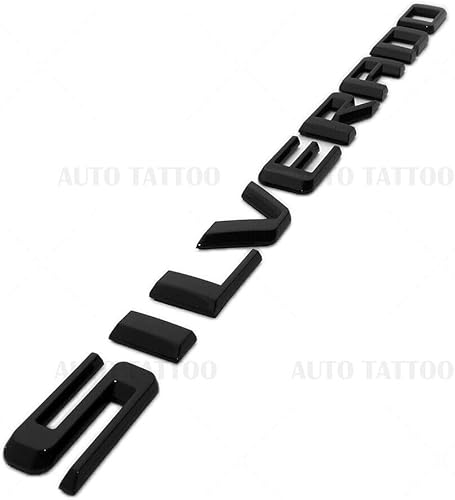 Miniatura 3 de 1 calcomanía para insignia de Silverado 2019-2023 con logotipo de letra para portón trasero Z71 LT LTZ, repuesto negro y rojo para Silverado (negro