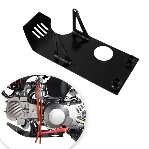 Engine Skid Plate for 50cc 110cc 125cc 140cc Pit Dirt Bike, Thickened Aluminum Engine Guard Chassis Protector Compatible with SSR XR50 CRF50 Coolster TaoTao YX Thumpstar Pit Dirt Bike, Black