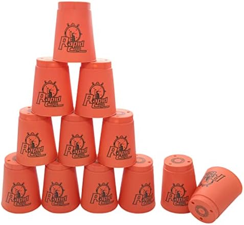 Erlsig Quick Stacks Cups 12 Pack of Sports Stacking Cups Speed Training Game Challenge Competition Party Toy