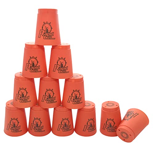 Erlsig Quick Stacks Cups 12 Pack of Sports Stacking Cups Speed Training Game Challenge Competition Party Toy