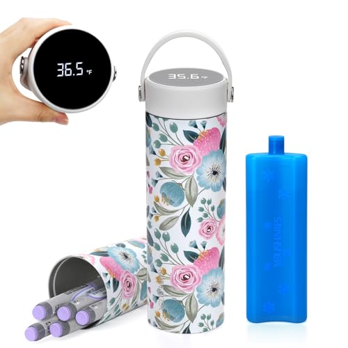 Image of 48H Insulin Cooler Travel Case TSA Approved with ℃ /℉ Temperature Display