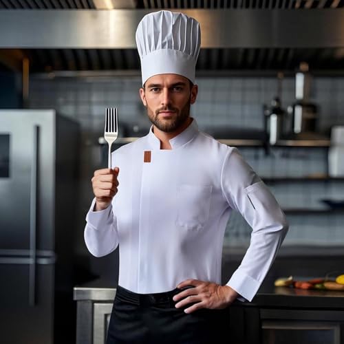 Chaqueta de chef para hombre transpirable que soluciona el calor en cocinas profesionales 2
