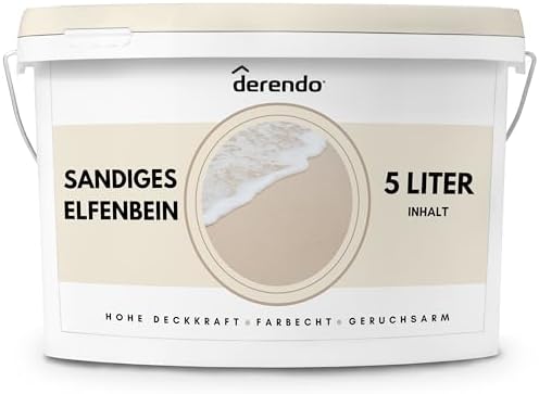 Exklusive Wandfarbe beige 5L, hohe Deckkraft, Dispersionsfarbe in...