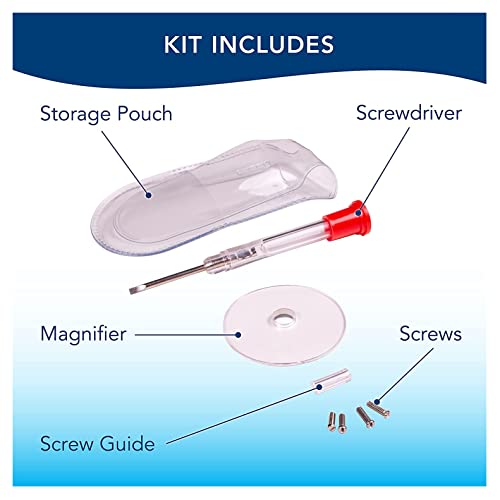 Apex Glasses Repair Kit - Eyeglass Repair Kit with Small Screwdriver,Eyeglass Screws, Magnifying Glass, Screw Guide, & Storage Pouch - Universal Eyeglass Repair Kit for Reading Glasses, & Sunglasses - Thumbnail 3