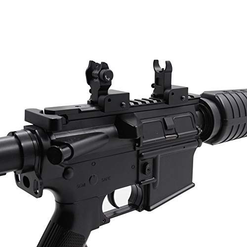Souforce Flip Up Front And Rear Iron Sights, Backup Sights Set Fit Picatinny & Weaver Rails, Black #TOP2