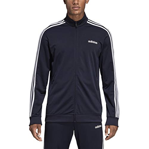 adidas Men’s Essentials 3-stripes Tricot Track Jacket, Legend Ink/White, X-Large