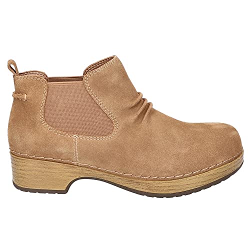 Image of Easy Works by Easy Street Womens Surething Pull On Boots Ankle Low Heel 1-2 inch - Brown - Size 9 M
