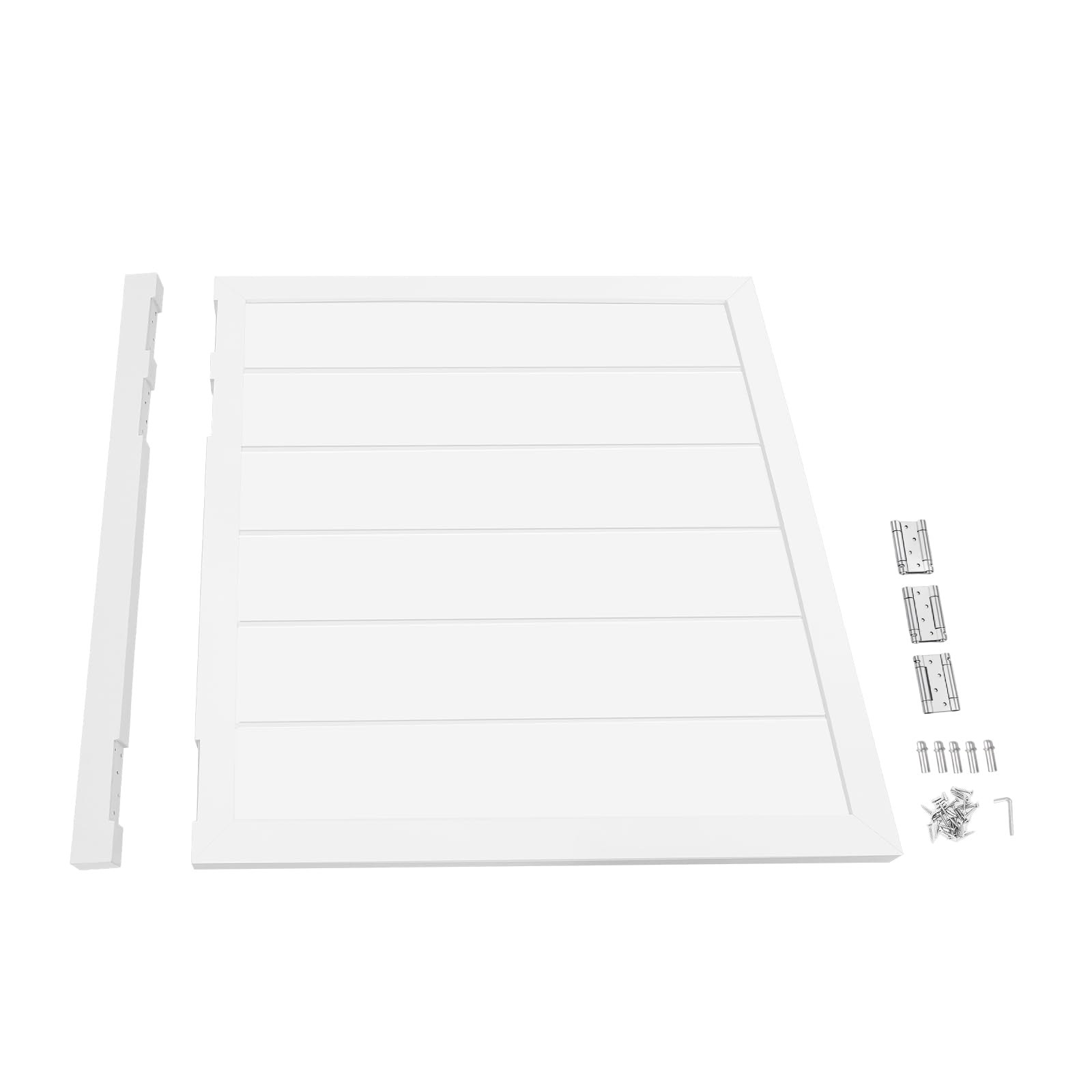 Barrera de seguridad universal para bebés, color blanco | Barrera de seguridad para perros y escaleras, apertura por ambos lados, cierre automático, para interior y exterior