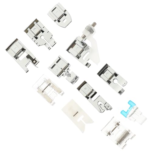 Set de 11 pies prensatelas metálicos para máquina de coser miniatura 1
