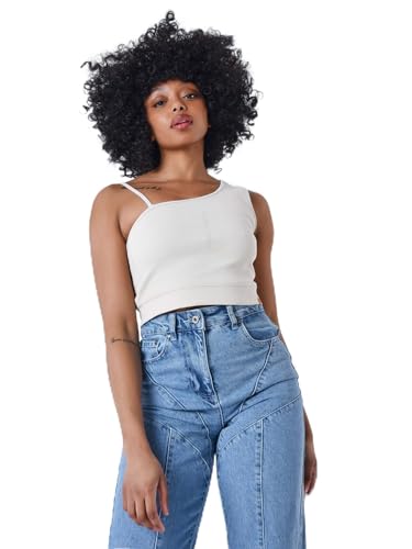 Débardeur asymétrique Project X Paris greige taille XS pour femme